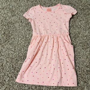 Cat & Jack Girls’ Pink Heart Pattern Dress